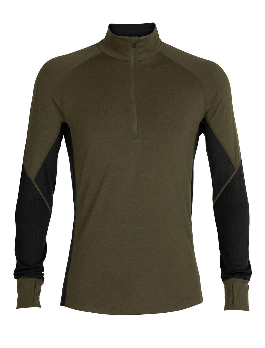 Loden / Black Icebreaker BodyfitZone™ Merino 260 Zone Long Sleeve Half Zip Thermal Top Men\'s Base Layers | AU 1347XYUF